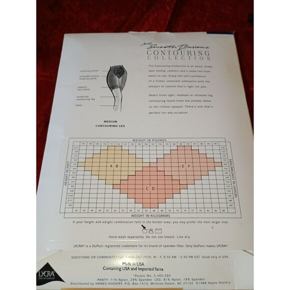 Hanes Smooth Illusions Contouring Leg Pantyhose Medium Style 637 Sand Color - Picture 2 of 7